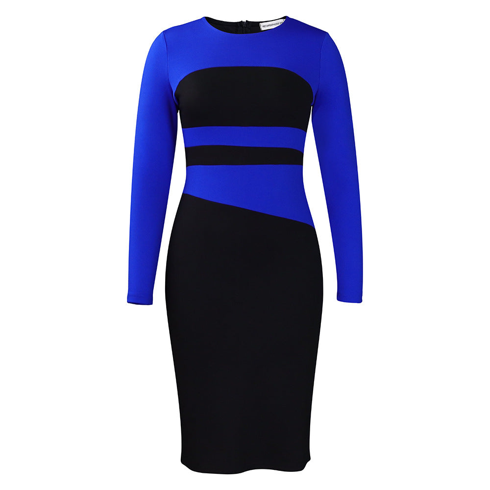 Damen figurbetontes Kleid mit geometrischem Design Drune