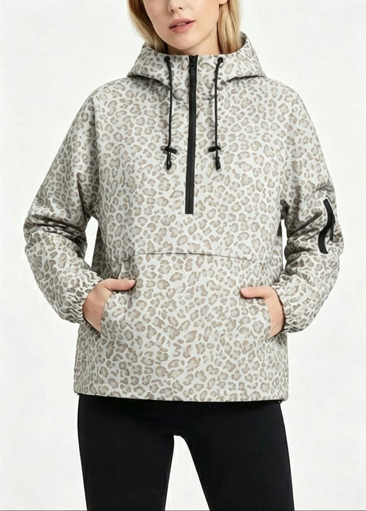 Damen Stylische Anorakjacke mit Kapuze