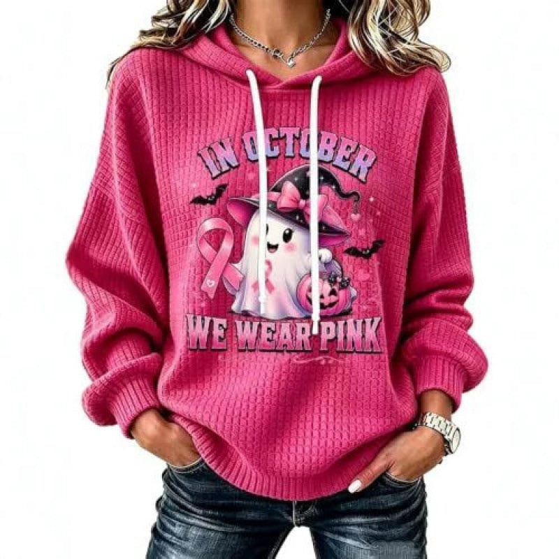 Damen Lustiger Kapuzenpullover mit Gruselmotiven Drune