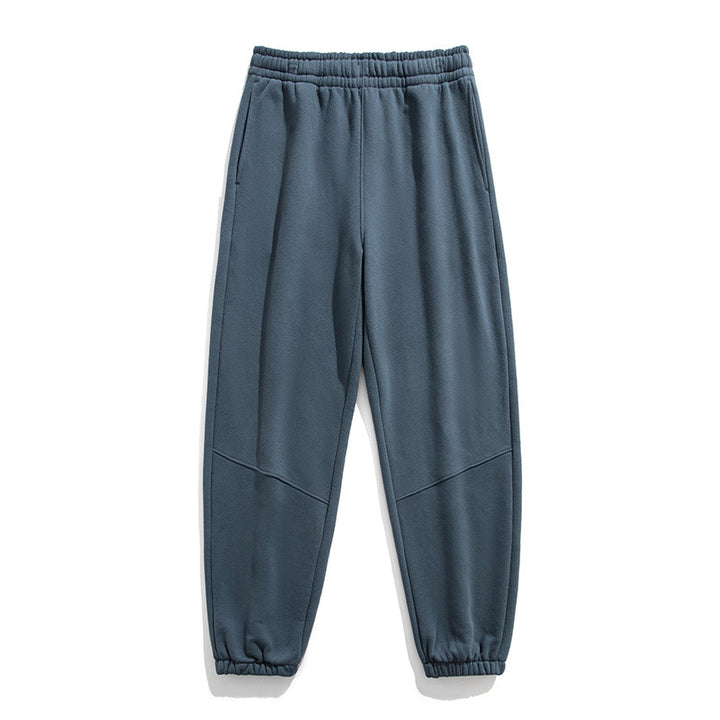 Herren Fleece-Jogginghose mit tapered Schnitt, elastischem Kordelbund & Knie-Paneelen Drune