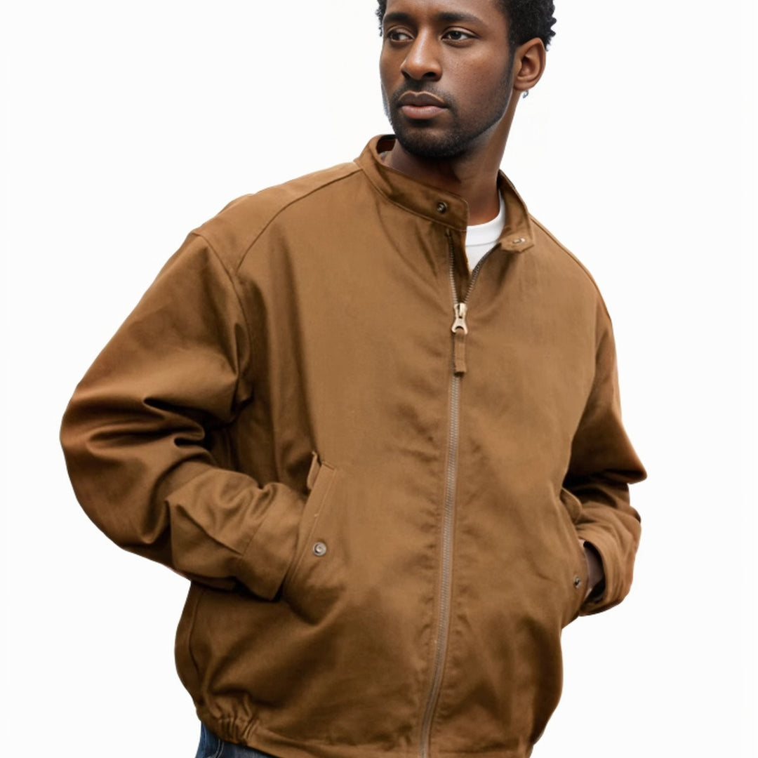 Herren funktionale Outdoor-Jacke mit verstellbarem Kapuzenkragen und praktischen Reißverschlusstaschen Drune