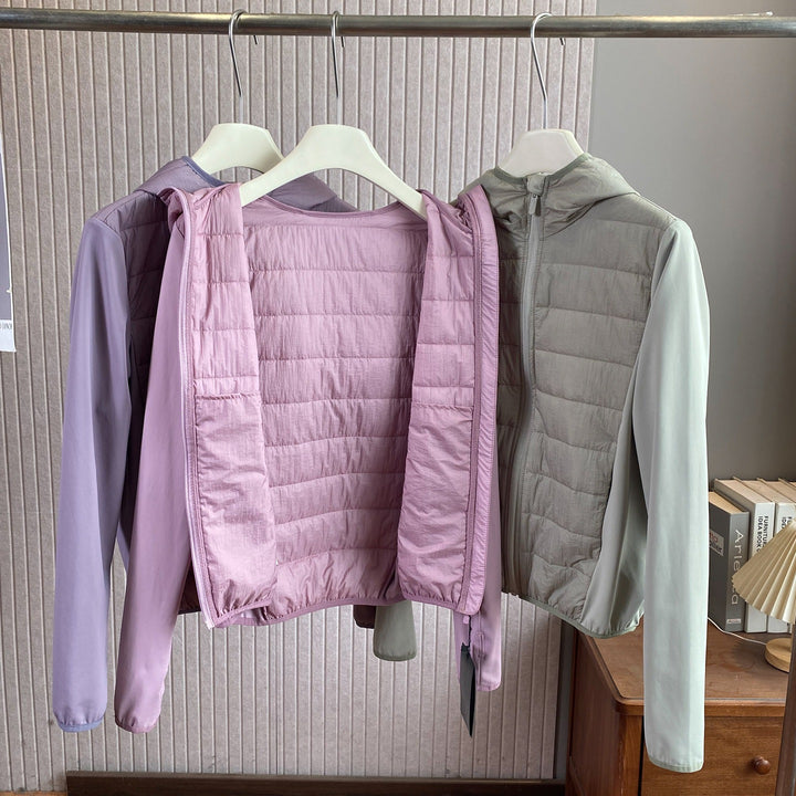 Damen Leichte Hybrid-Jacke mit praktischer Kapuze und isolierenden Einsätzen Drune