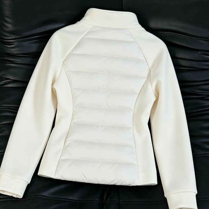 Damen nan Hybrid-Steppjacke mit wattierter Front, Raglanärmeln und hochschließendem Kragen Drune