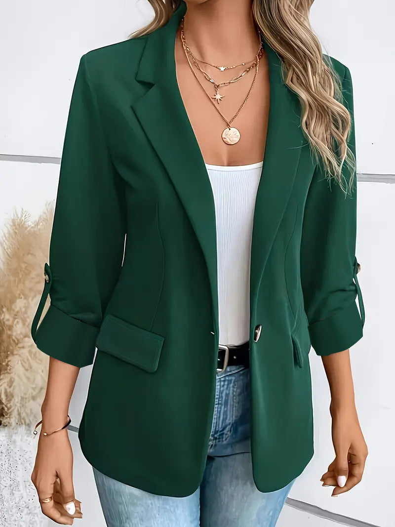 Damen eleganter Blazer mit modernem Schnitt und praktischen Taschen Drune
