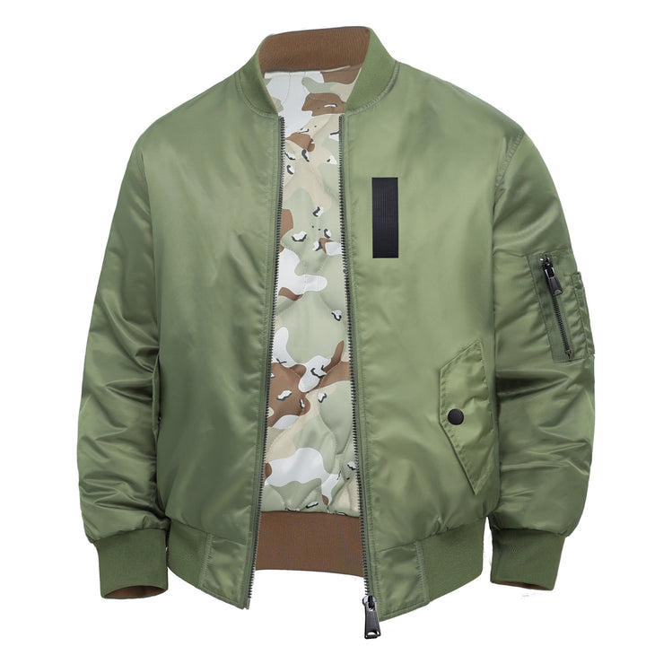 Herren  Classic Pilot Bomberjacke mit Utility-Ärmeltasche und gestepptem Futter Drune