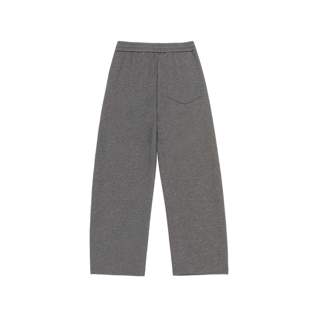 Damen Weite Cropped-Sweathose mit elastischem Bund und Abgesteppter Mittelnaht Drune