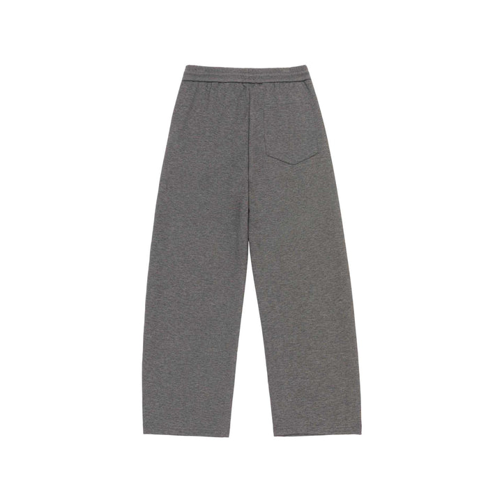 Damen Weite Cropped-Sweathose mit elastischem Bund und Abgesteppter Mittelnaht Drune