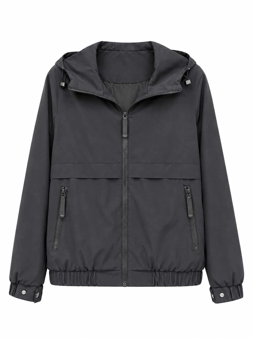 Damen Leichte Kapuzen‑Windjacke mit wasserabweisender Beschichtung, Reißverschluss und elastischem Saum Drune