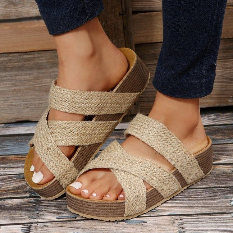 Damen modische Plateausandalen Drune