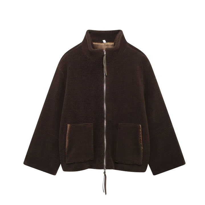 Damen Fleecejacke mit hohem Kragen und Reißverschluss Drune