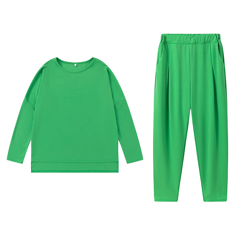 Damen Sportliches Sweat-Outfit mit elastischem Bund und geräumigen Taschen Drune