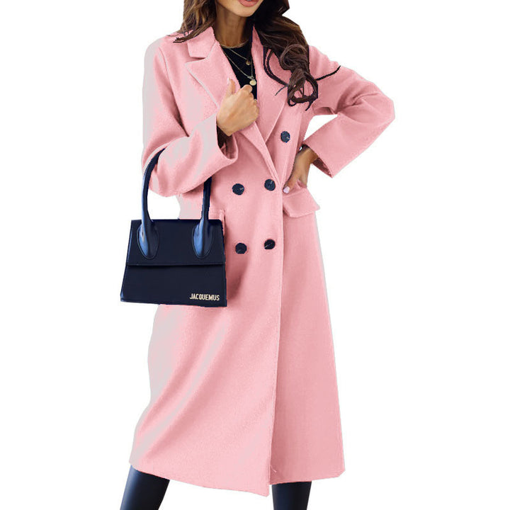 Damen Elegante und modische Wollmantel Drune