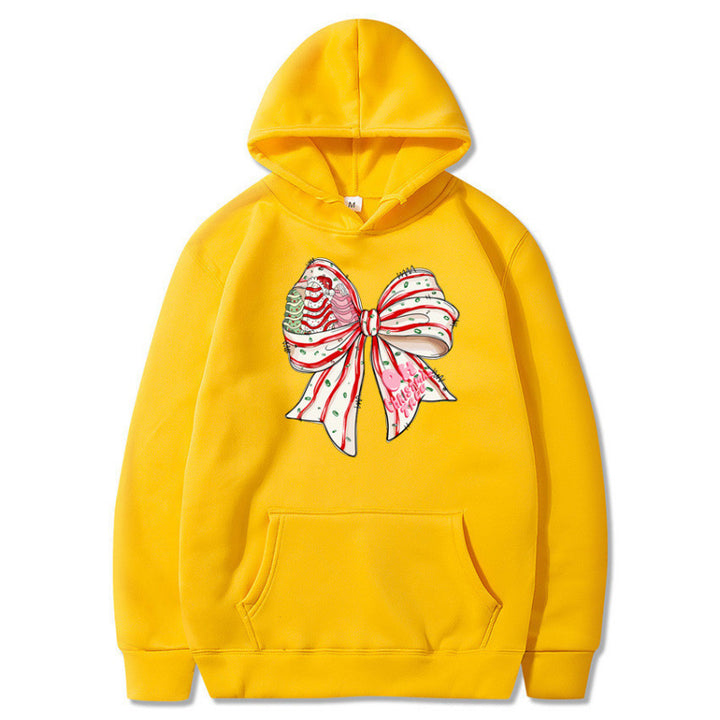 Damen Kapuzenpullover mit festlichem Schleifenmotiv Drune