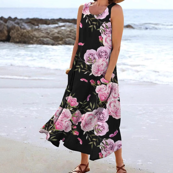 Damen Maxikleid mit floralem Design Drune