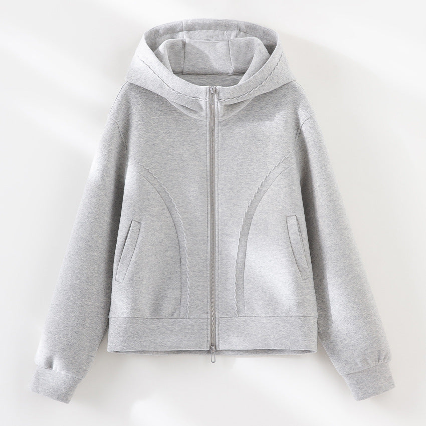 Damen Relaxed-Fleece-Hose mit hoher Taille, Tunnelzug und dekorativer Seitennaht Drune