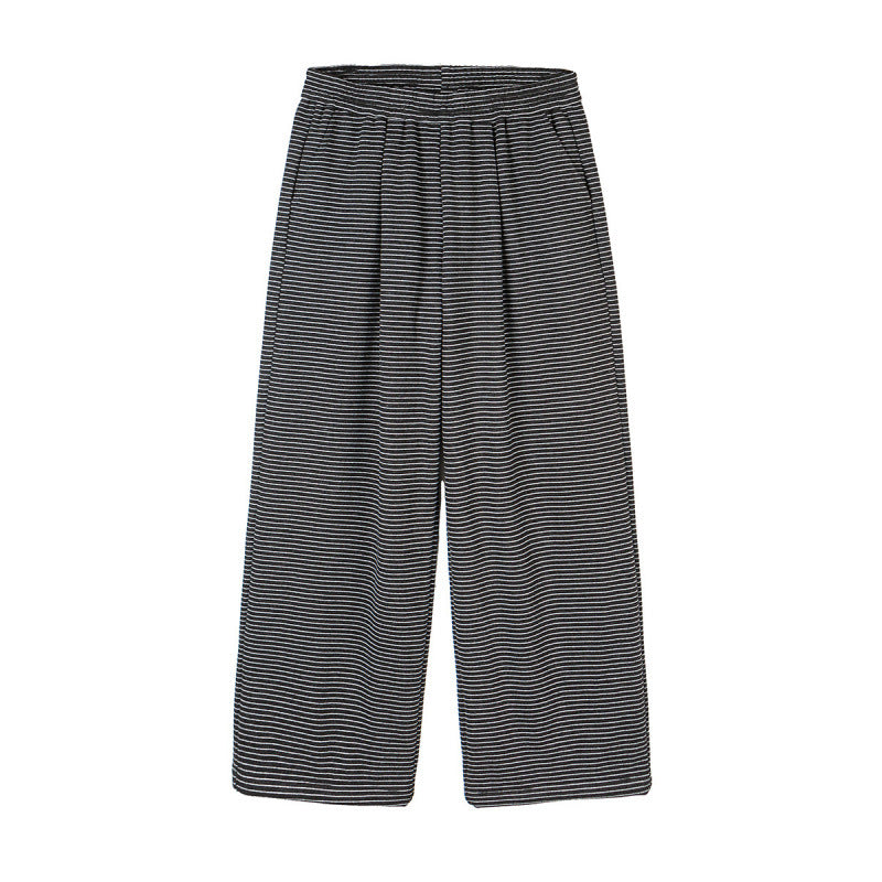 Damen Culotte-Hose mit weitem Bein, hohem Bund und feinem Streifenmuster Drune