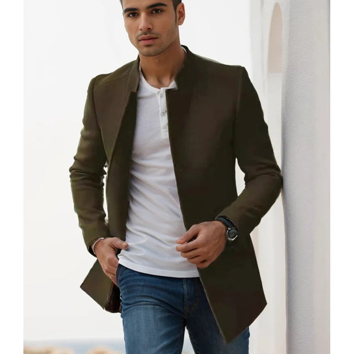 Herren eleganter Steppjacke im modernen Schnitt mit hochgeschlossenem Kragen Drune