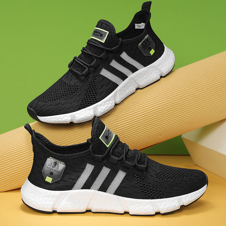 Herren Atmungsaktive Strick-Sneaker mit dämpfender Schaumsohle und Stretch-Fersenlasche Drune