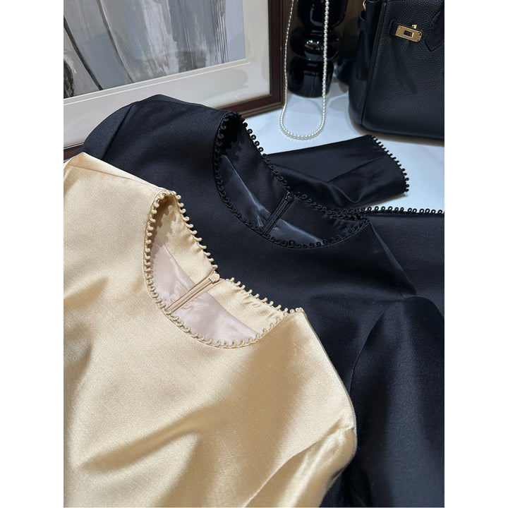 Damen Elegantes Drape Kleid Drune