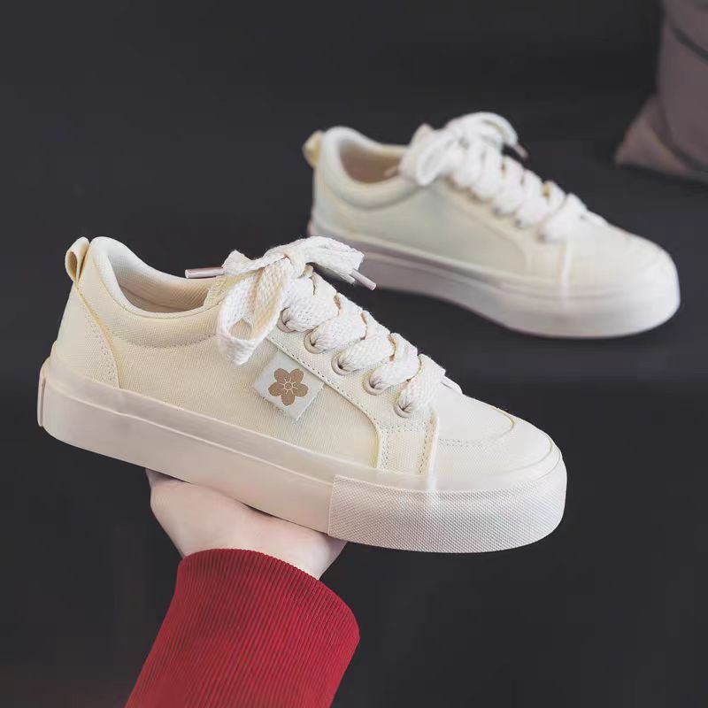 Damen Modische Sneakers aus hochwertigem Canvas mit eleganter Plattformsole Drune