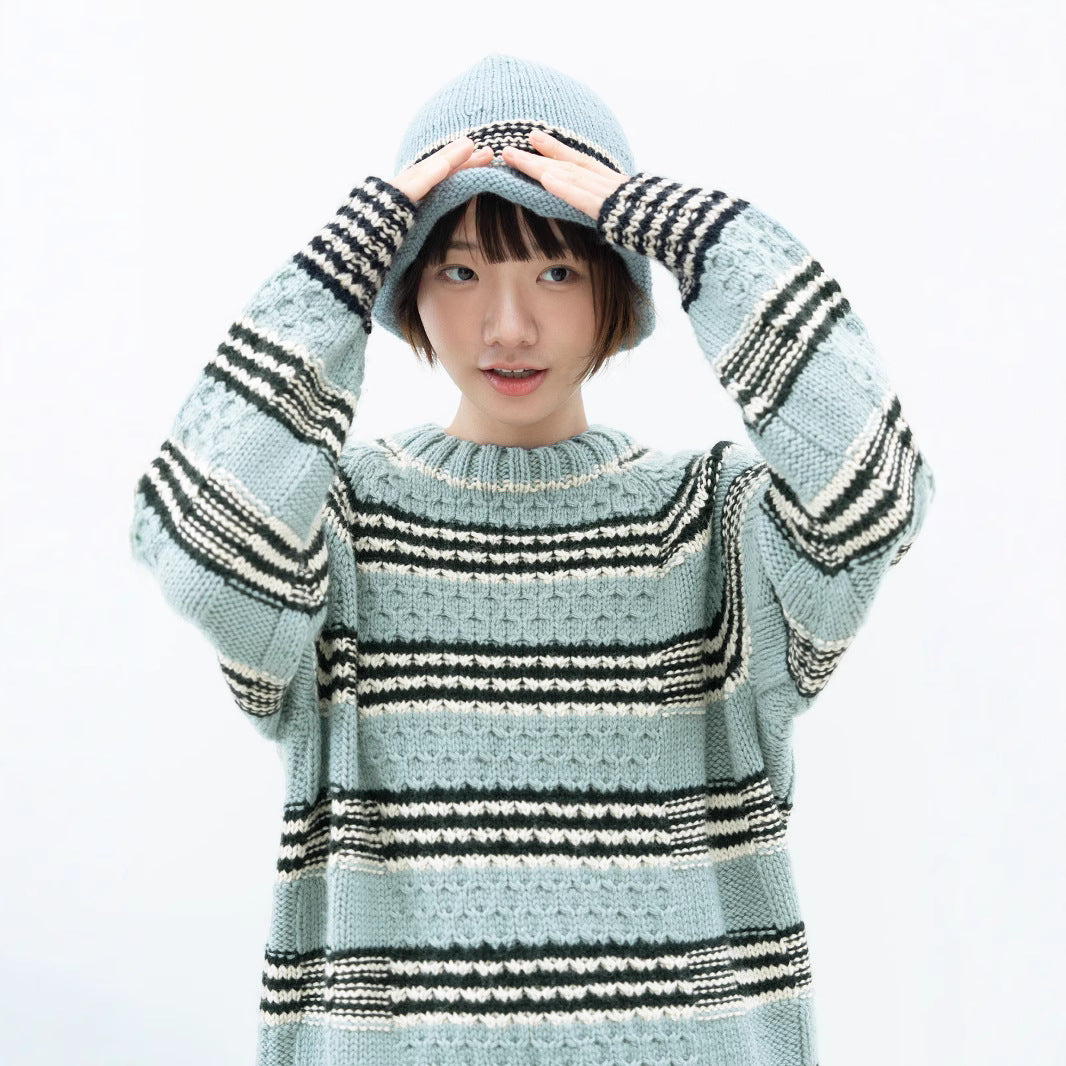 Damen gestrickter Pullover Drune
