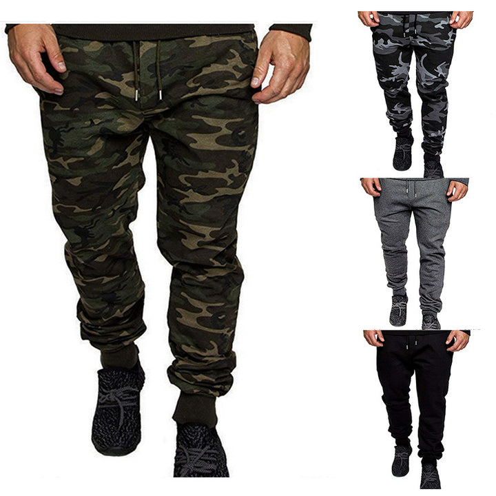 Herren Tapered Sweatpants aus Baumwollmix mit elastischem Bund, Tunnelzug und gerippten Bündchen Drune