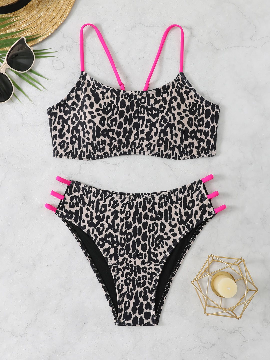 Damen Triangel-Bikini-Set mit modischen Akzenten Drune