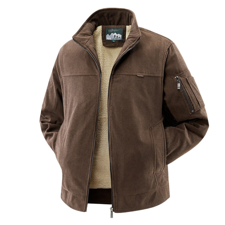 Herren Modische Cordjacke mit Fleece-Innenfutter Drune