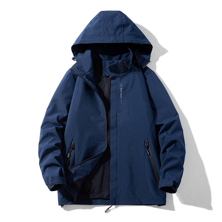 Damen wasserdichte Outdoorjacke mit atmungsaktivem Meshfutter, Reißverschlusstaschen und Klettmanschetten Drune