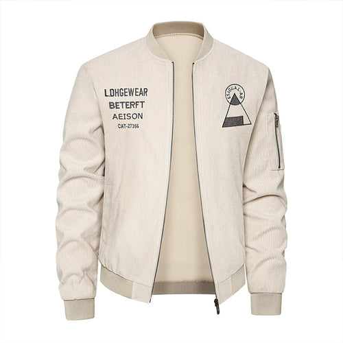 Herren Modische Cord Bomberjacke Drune