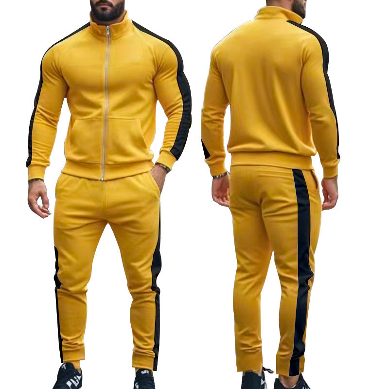 Herren Sportlicher Trainingsanzug mit modernem Stehkragen und praktischen Taschen Drune