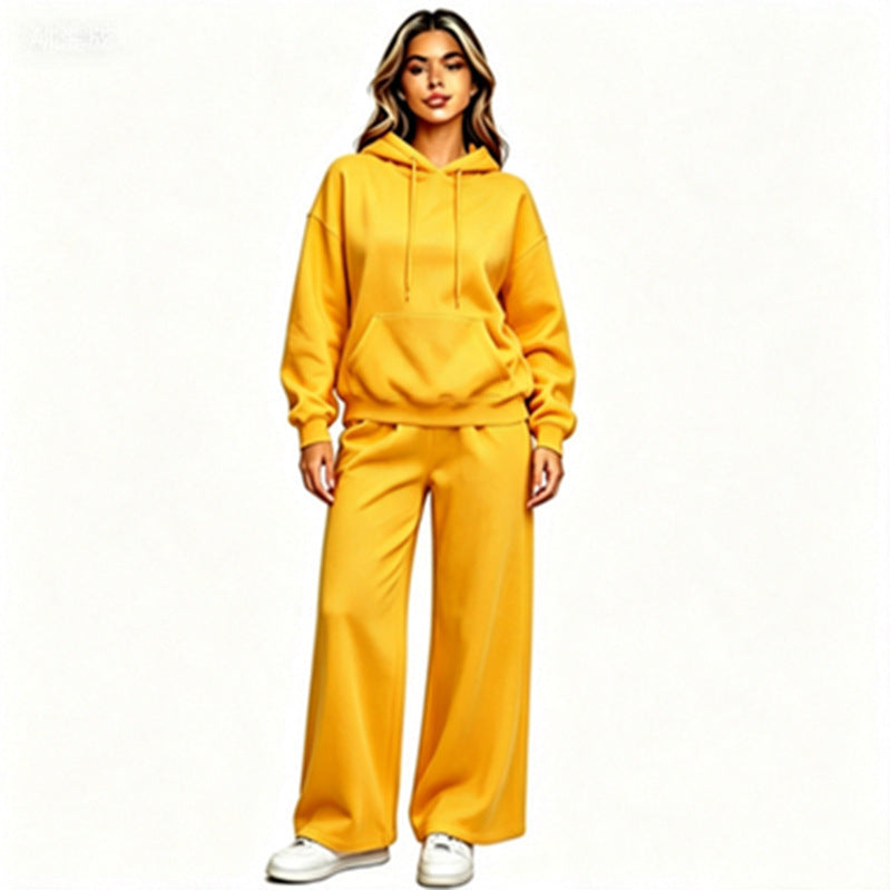 Damen Bequemer Oversized Hoodie mit weiten Jogginghosen Drune