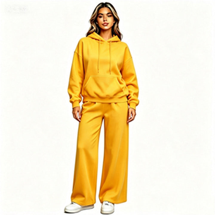 Damen Bequemer Oversized Hoodie mit weiten Jogginghosen Drune