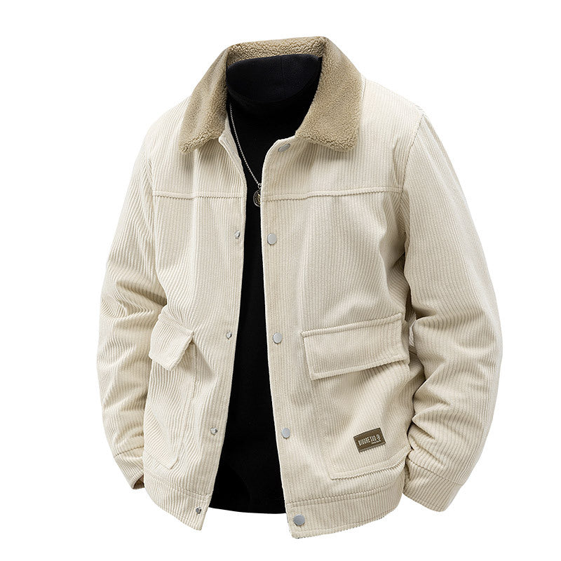 Herren Stilvolle Cordjacke Drune
