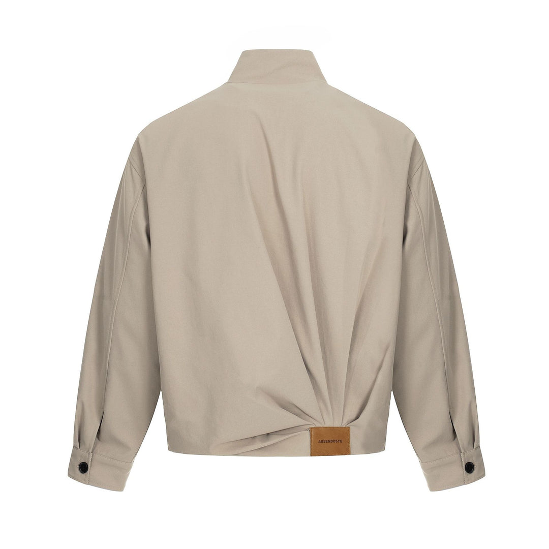 Herren Leichter Windbreaker‑Blouson mit Funnelkragen und verdeckten Reißverschlüssen Drune