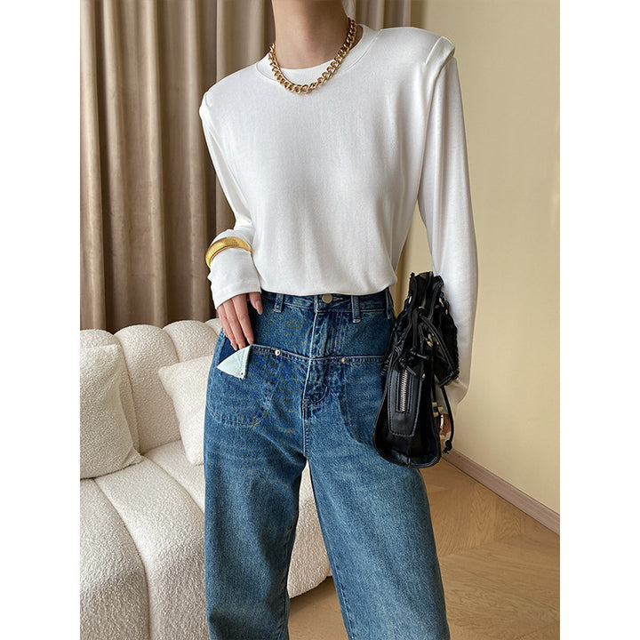 Damen Sportliches Langarmshirt mit elegantem Schnitt Drune