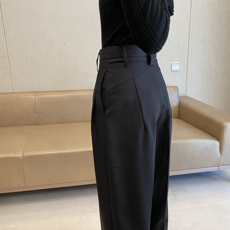 Damen Weit geschnittene High-Waist-Hose Drune