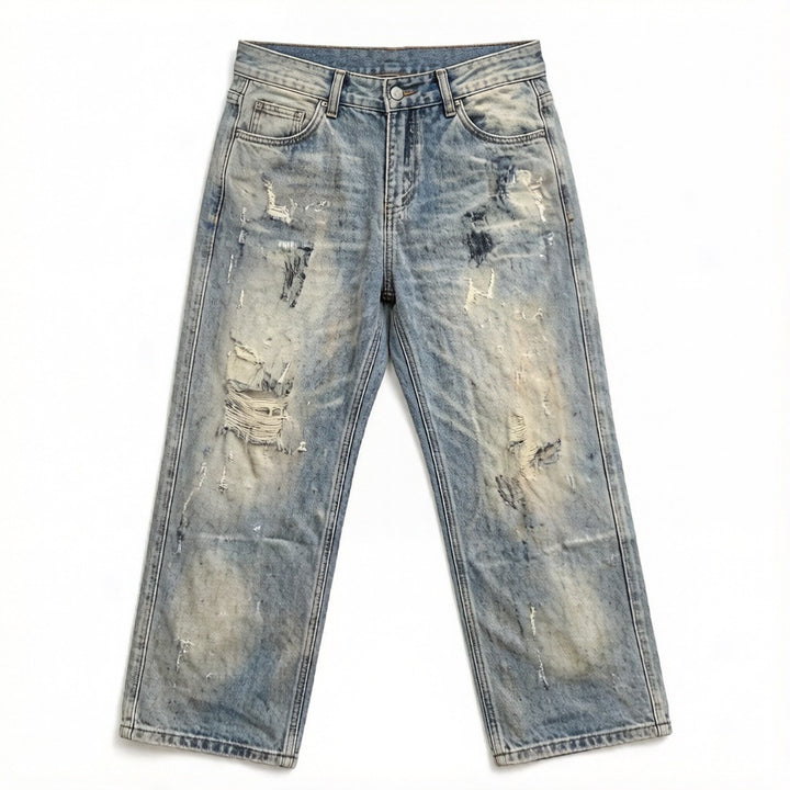 Herren Lässige Vintage Jeans Drune