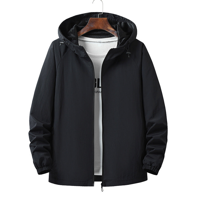 Herren Leichte Outdoorjacke mit Kapuze Drune