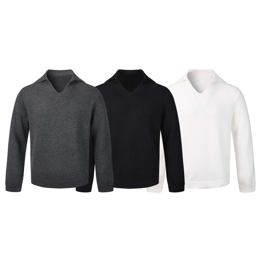 Damen Feinstrickpullover mit V‑Schlitzkragen und geripptem Saum Drune