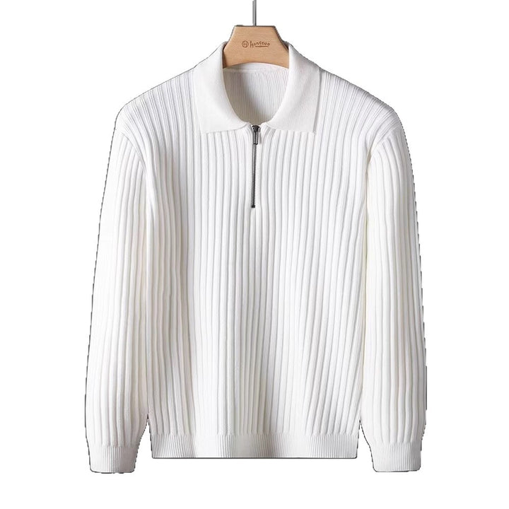 Herren Eleganter Strickpullover mit Reißverschluss Drune