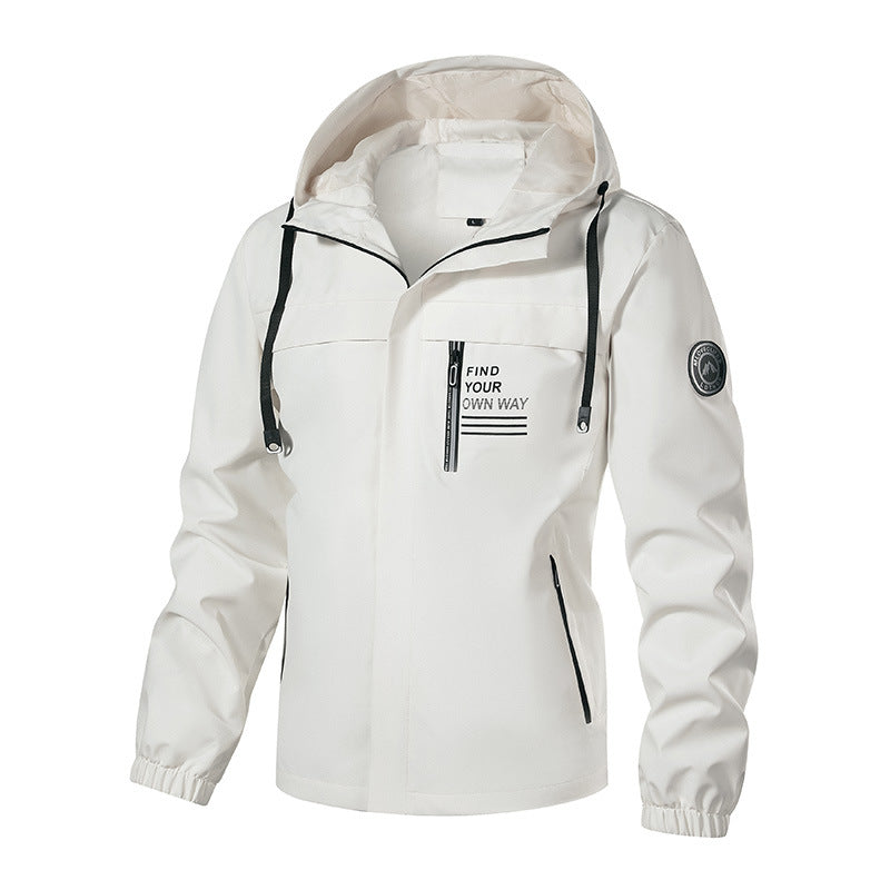 Herren Wetterfeste Kapuzenjacke mit wärmendem Teddyfleece-Inlay und verdecktem Frontreißverschluss Drune