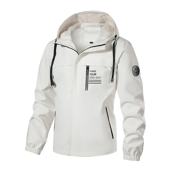 Herren Wetterfeste Kapuzenjacke mit wärmendem Teddyfleece-Inlay und verdecktem Frontreißverschluss Drune