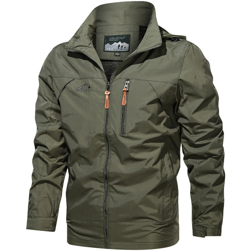 Herren Sportliche Übergangsjacke mit abnehmbarer Kapuze Drune