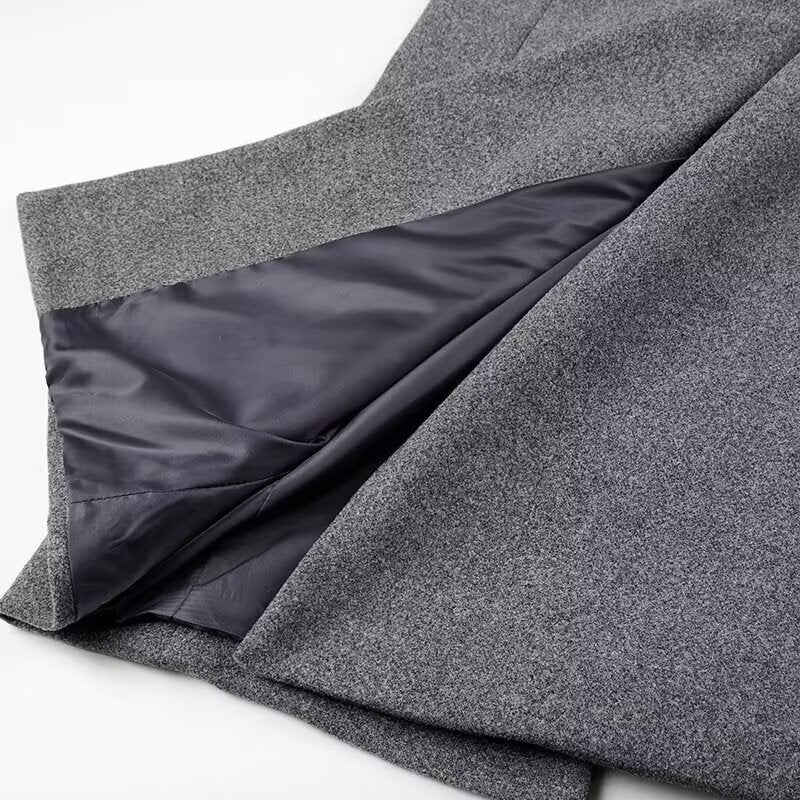 Damen Langmantel aus Wollmix mit Oversize-Silhouette, Schalkragen und aufgesetzten Taschen Drune