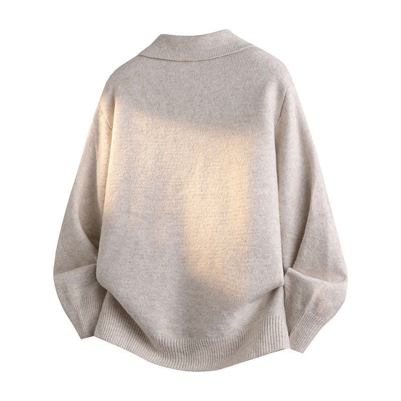 Damen Eleganter Strickpullover mit Knopfleiste Drune