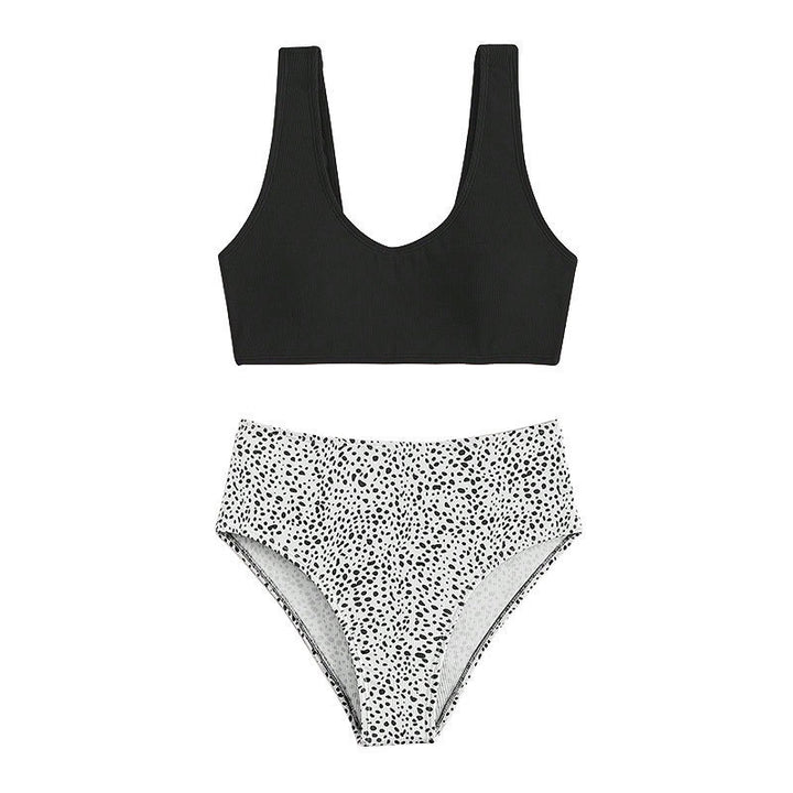 Damen Hochtailliertes Bikini-Set mit strukturiertem Oberteil Drune
