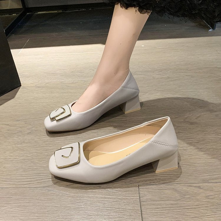 Damen Bequeme Pumps mit stilvollem Schnallen-Detail Drune