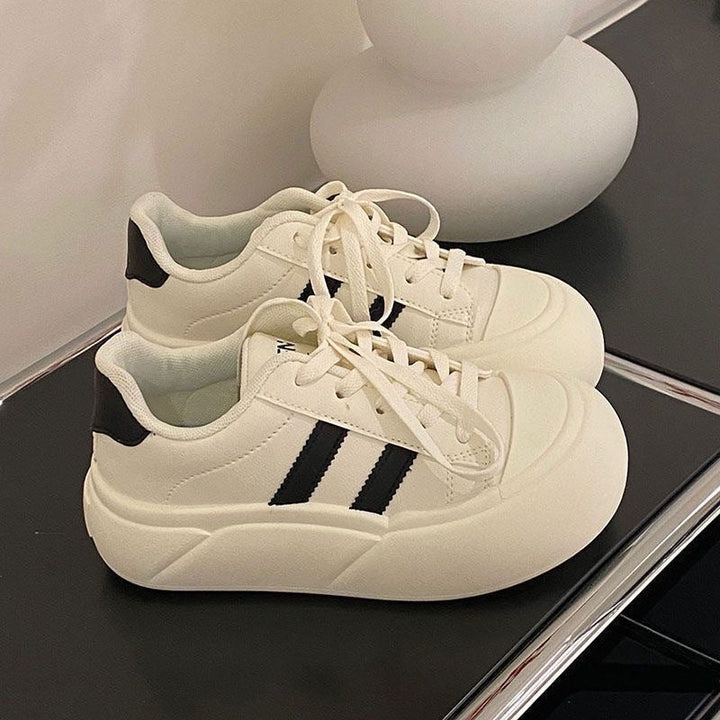 Damen modische Plattform Sneakers mit einzigartigem Schnürsystem Drune