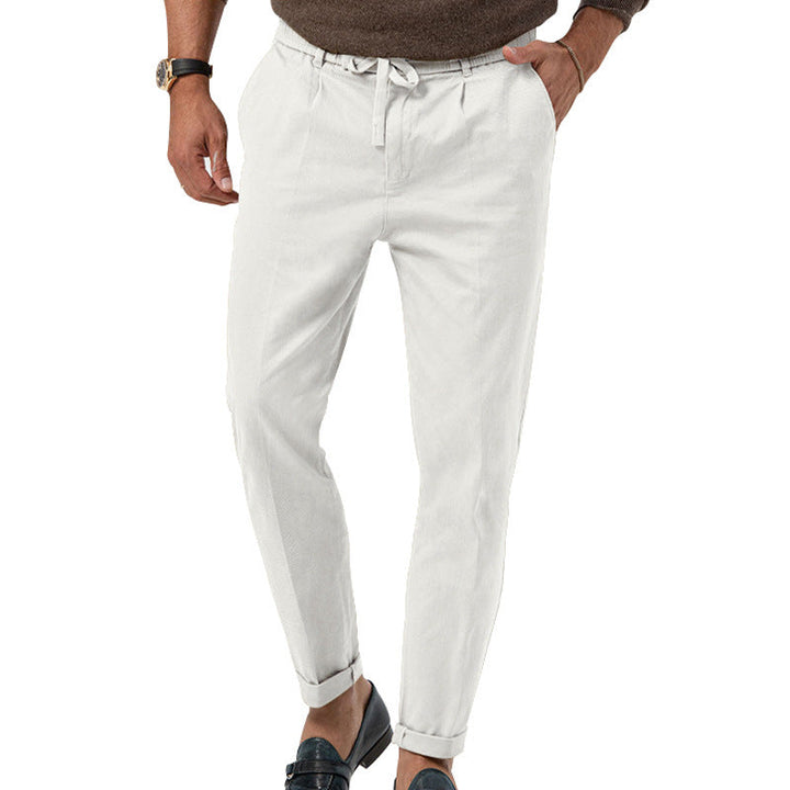 Herren Bequeme Chino-Hose mit elastischem Bund und stylischem Kordelzug Drune